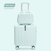 New Small Rolling Luggage 18/20 Inch Lightweight Mini Boarding Trolley Universal Wheel Silent Suitcase Set Women Travel Bag