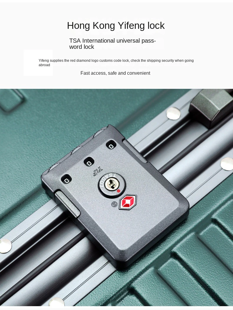High-End Business All-Aluminum Magnesium Alloy Draw-Bar Luggage Best Metal Suitcase Male Mute Universal Wheel Boarding Bag