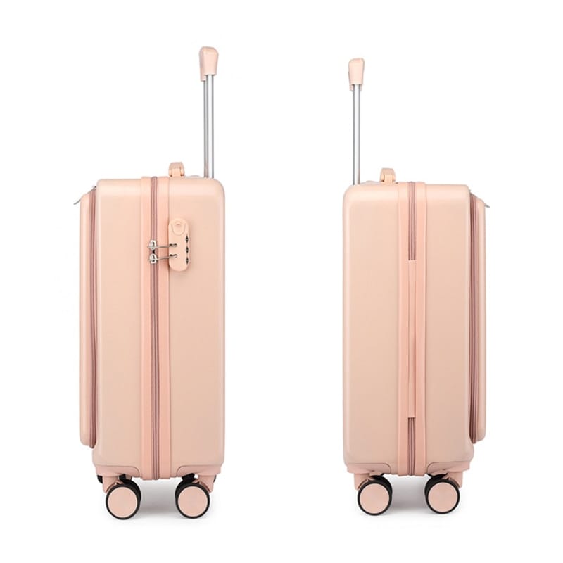 2023 New Arrival Front Open Luggage Case Women 24 Inch Boarding Package Password Trolley Bag Men Suitcase Large Trunk Wholesale