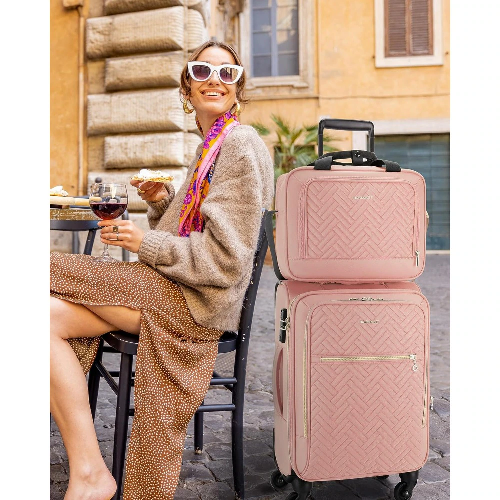 Carry On Luggage 20 Inch, Expandable Suitcase, Luggage Airline Approved Rolling Softside Lightweight Suitcases