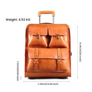 Genuine Leather Luggage Classic Suitcase on Wheels 22inch Luxury Trolley bag Travel Business for Men Women