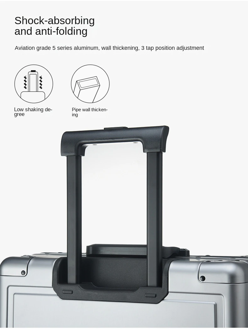 KANGSHILU 202428 New Womens Aluminum Mixi Luggages Frame Trolley Case Customs Lock Travel Suitcases Offers On Wheel Alloy