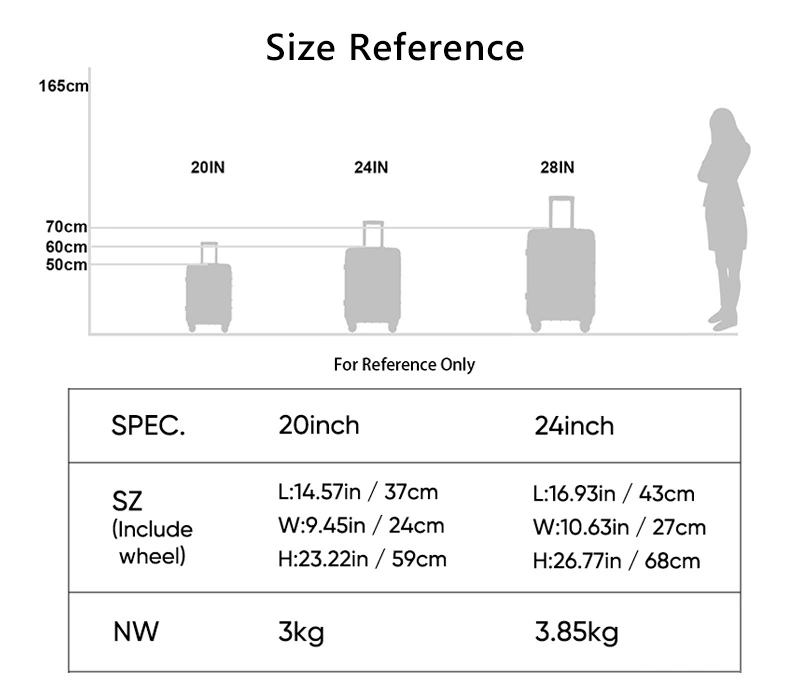 WEPLUS 20 /24 inch Travel Suitcase with Cup Holder Brake Spinner Wheel Hanger Carry On Luggage viaje Bag for Men Women