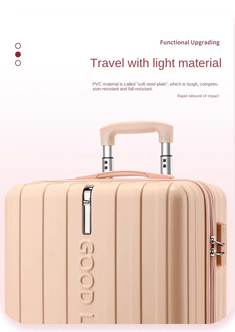 New Small Rolling Luggage 18/20 Inch Lightweight Mini Boarding Trolley Universal Wheel Silent Suitcase Set Women Travel Bag