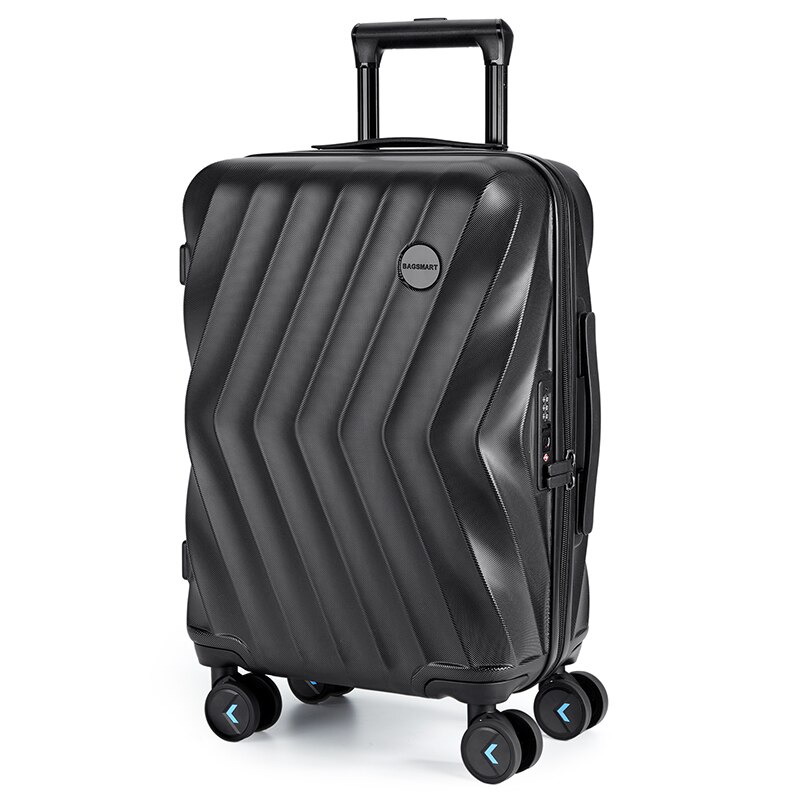 BAGSMART Wide Handle Suitcase Men Lightweight Carry-On Luggage with Spinner Wheels Women Travel Trolley Case 20 Inch Cabin PC