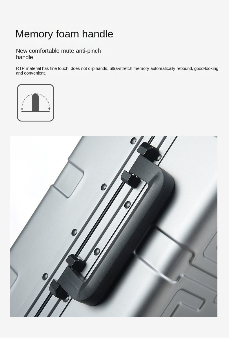 KANGSHILU 202428 New Womens Aluminum Mixi Luggages Frame Trolley Case Customs Lock Travel Suitcases Offers On Wheel Alloy