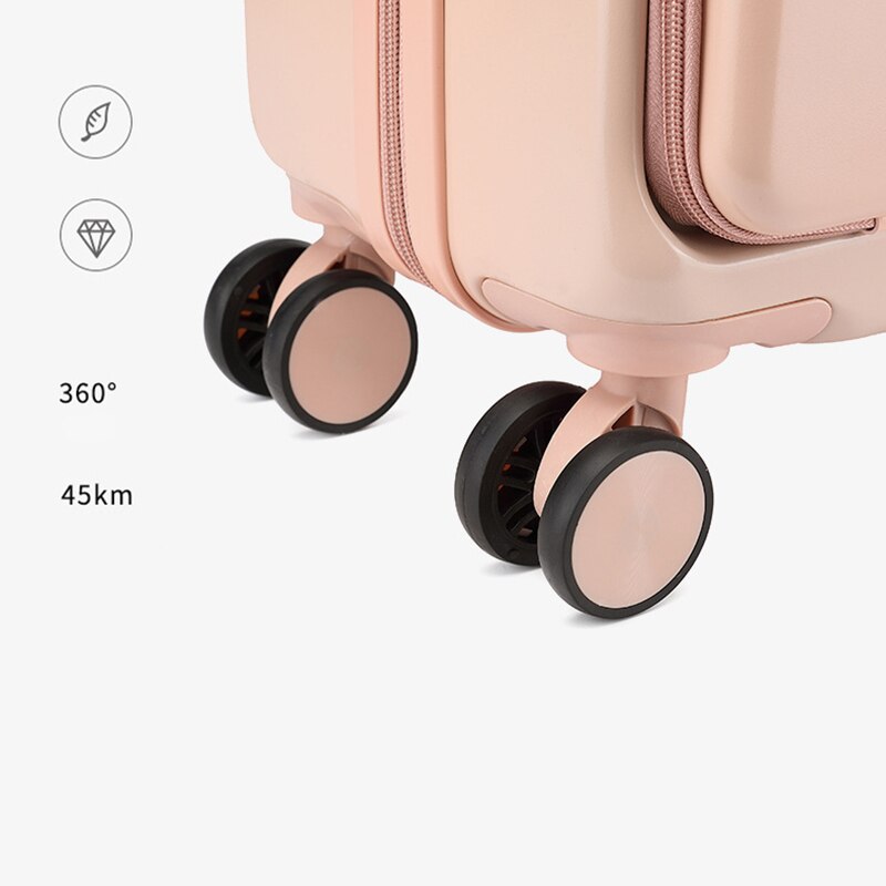 2023 New Arrival Front Open Luggage Case Women 24 Inch Boarding Package Password Trolley Bag Men Suitcase Large Trunk Wholesale