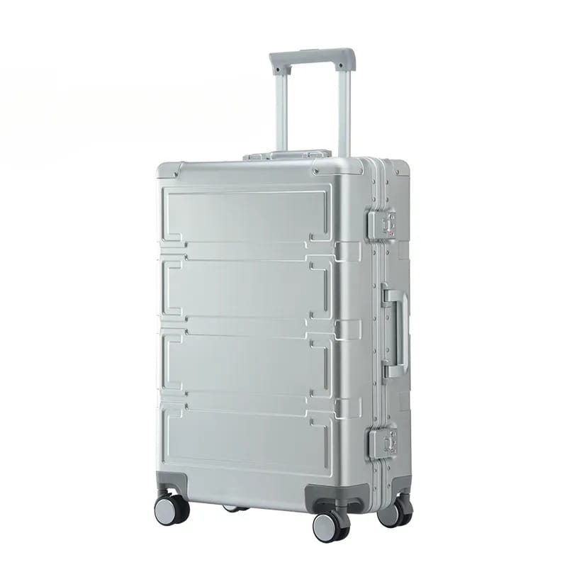 KANGSHILU 20''24''28'' New Women's Aluminum Mixi Luggages Frame Trolley Case Customs Lock Travel Suitcases Offers On Wheel Alloy