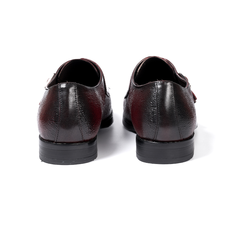 Classic Mens Double Buckle Monk Strap Snake Print Dress Shoes for Men Genuine Leather Wingtip Office Wedding Party Formal Shoes