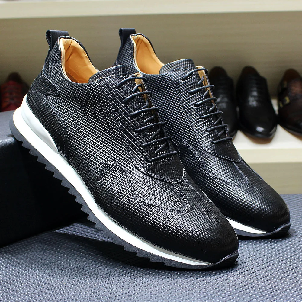 Mens Casual Shoes Genuine Leather Fashion Designer Oxford Handmade Comfortable Male Sneakers Outdoor Street Flat Shoes for Men