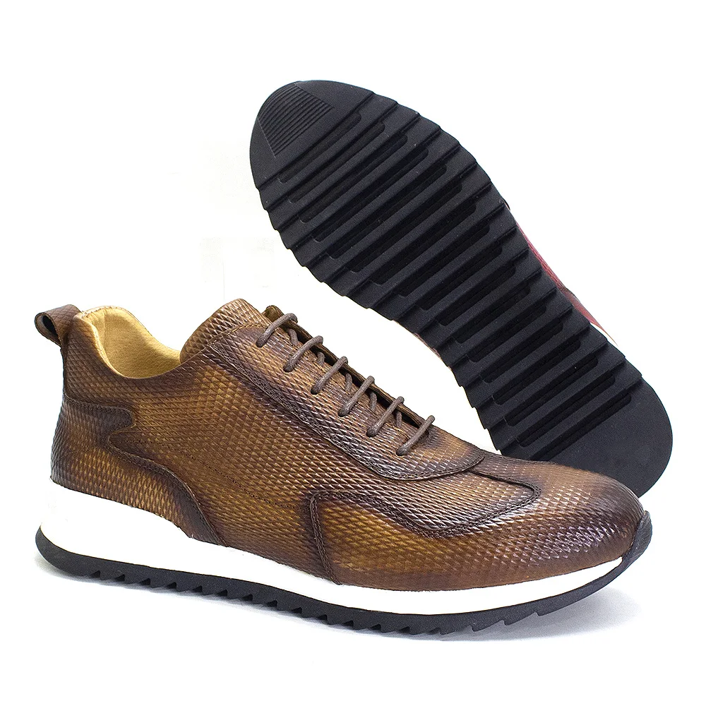 Mens Casual Shoes Genuine Leather Fashion Designer Oxford Handmade Comfortable Male Sneakers Outdoor Street Flat Shoes for Men