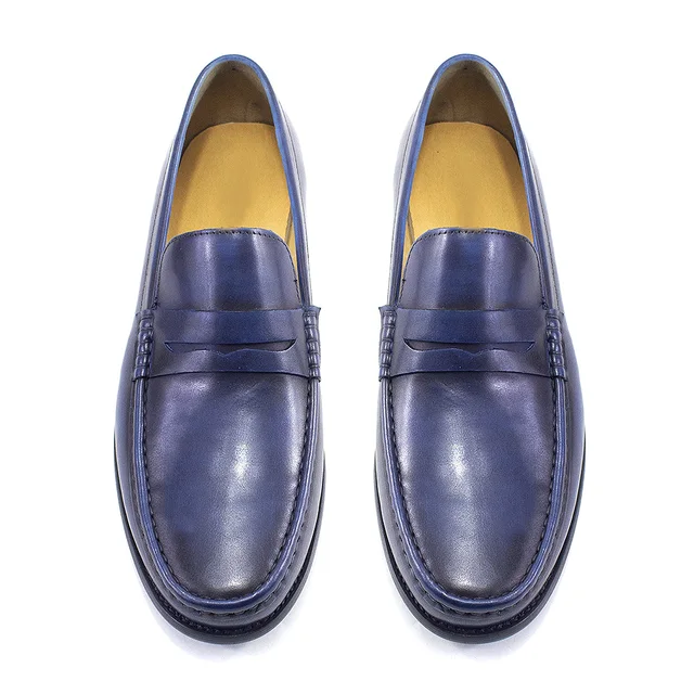 Luxury Mens Penny Loafers Genuine Leather Male Casual Office Business Dress Shoes for Men Fashion Party Wedding Formal Footwear