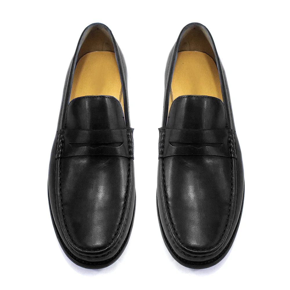 Luxury Mens Penny Loafers Genuine Leather Male Casual Office Business Dress Shoes for Men Fashion Party Wedding Formal Footwear