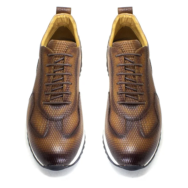 Mens Casual Shoes Genuine Leather Fashion Designer Oxford Handmade Comfortable Male Sneakers Outdoor Street Flat Shoes for Men