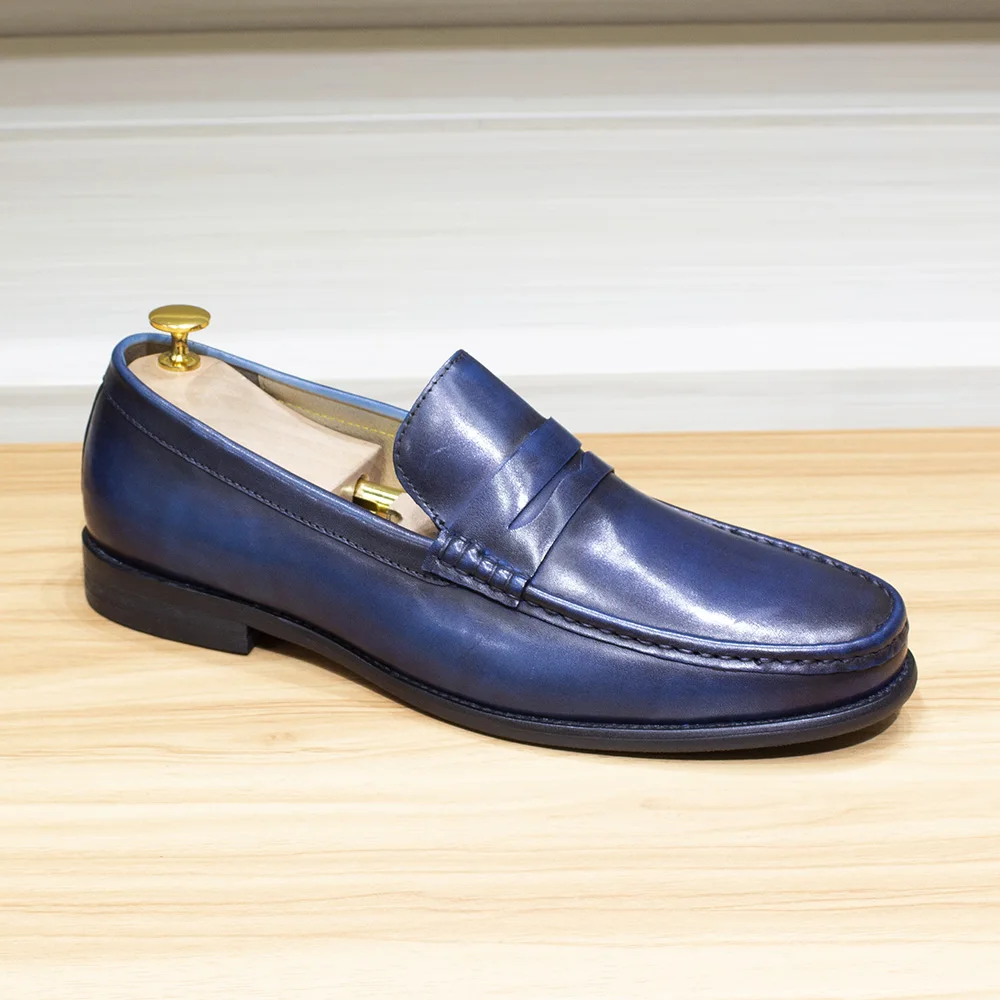 Luxury Mens Penny Loafers Genuine Leather Male Casual Office Business Dress Shoes for Men Fashion Party Wedding Formal Footwear