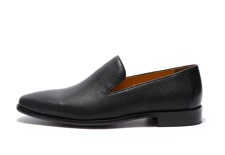 FELIX CHU Italian Mens Loafer Leather Green Casual Dress Shoes Slip-On Genuine Leather Wedding Party Formal Suit Shoe for Men