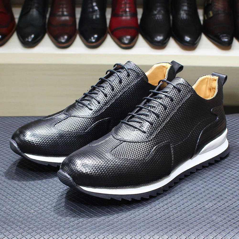 Mens Casual Shoes Genuine Leather Fashion Designer Oxford Handmade Comfortable Male Sneakers Outdoor Street Flat Shoes for Men