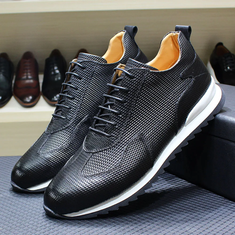 Mens Casual Shoes Genuine Leather Fashion Designer Oxford Handmade Comfortable Male Sneakers Outdoor Street Flat Shoes for Men