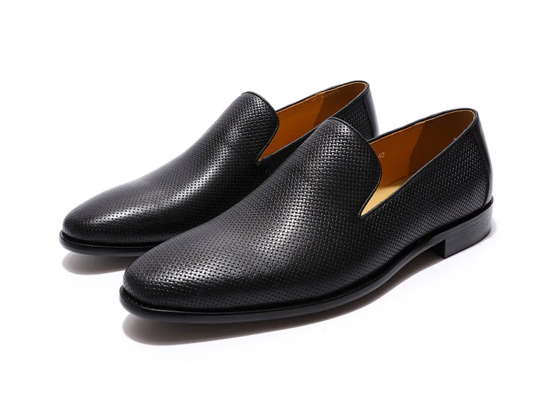 FELIX CHU Italian Mens Loafer Leather Green Casual Dress Shoes Slip-On Genuine Leather Wedding Party Formal Suit Shoe for Men