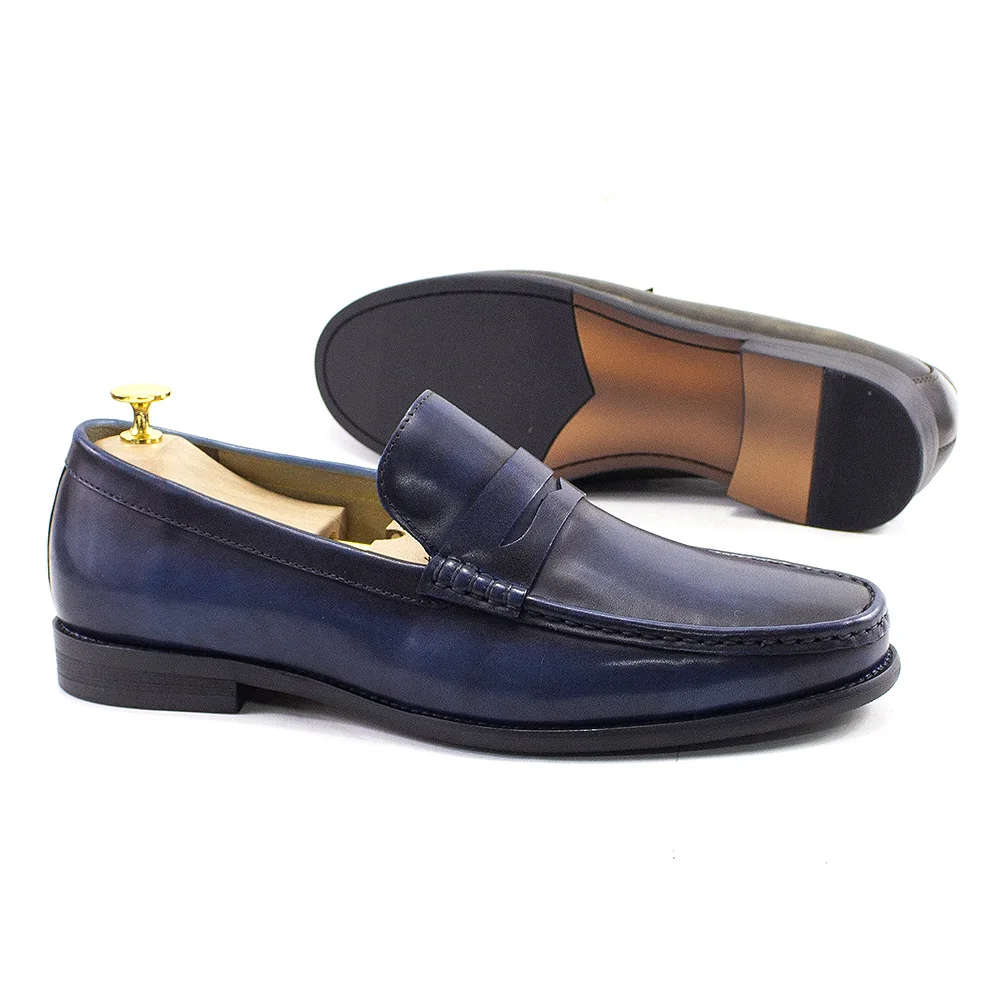 Luxury Mens Penny Loafers Genuine Leather Male Casual Office Business Dress Shoes for Men Fashion Party Wedding Formal Footwear