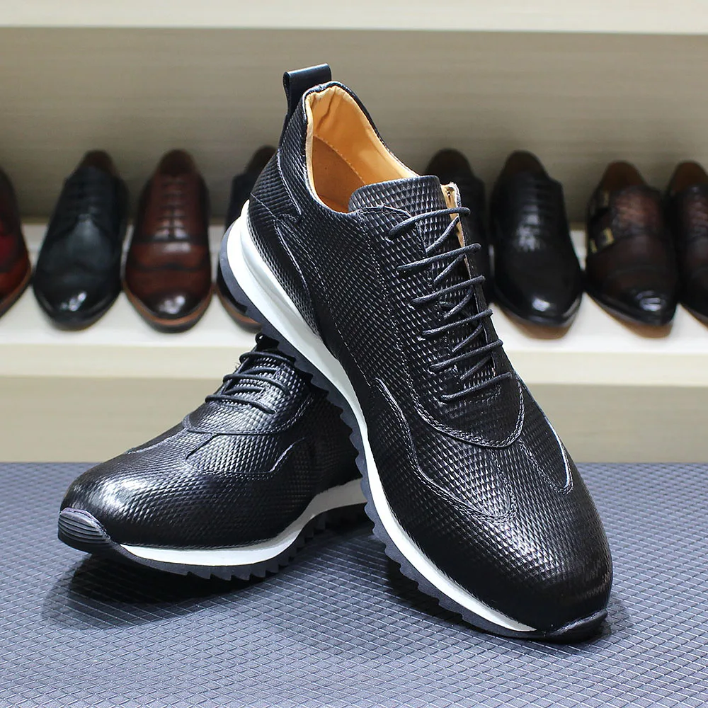 Mens Casual Shoes Genuine Leather Fashion Designer Oxford Handmade Comfortable Male Sneakers Outdoor Street Flat Shoes for Men
