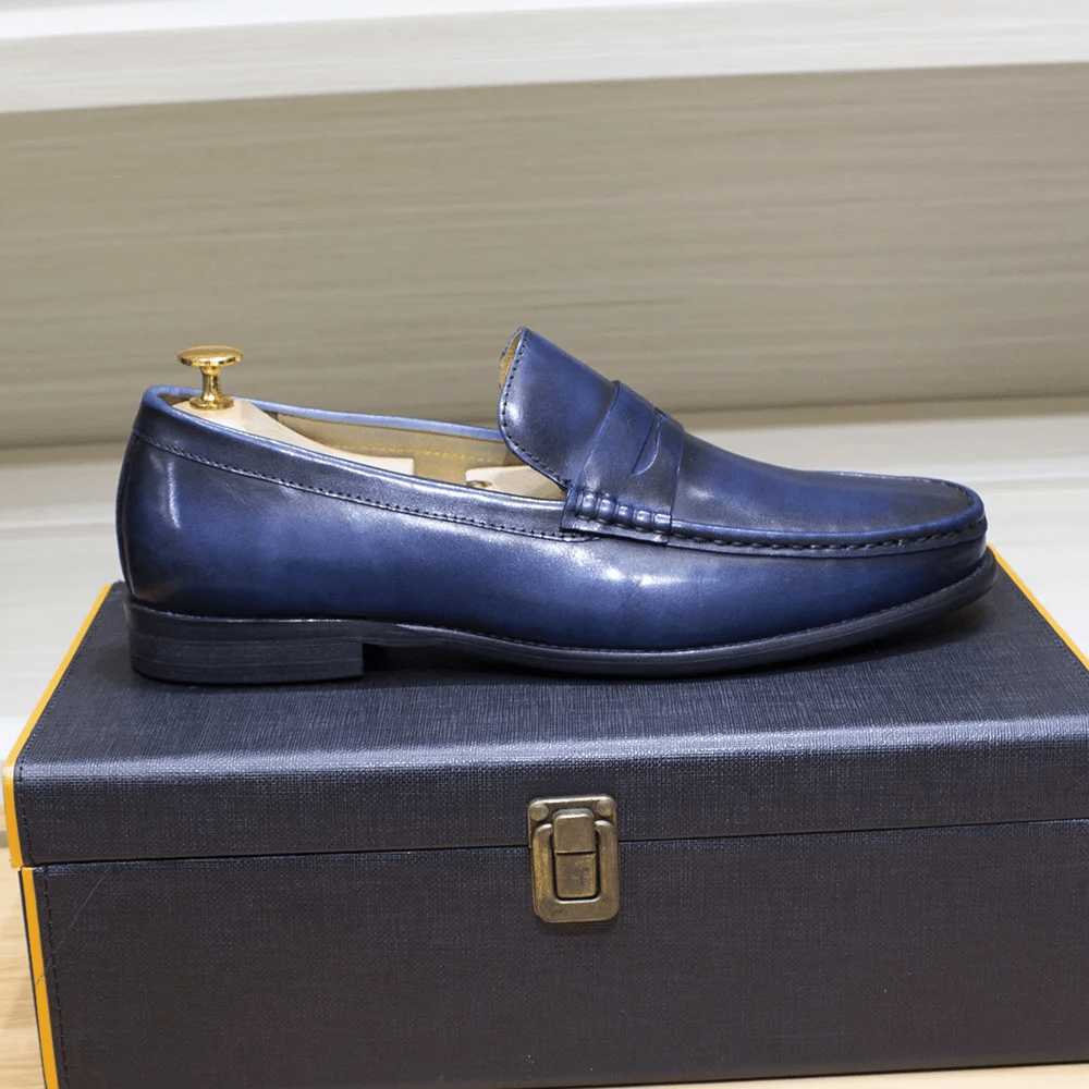 Luxury Men's Penny Loafers Genuine Leather Male Casual Office Business Dress Shoes for Men Fashion Party Wedding Formal Footwear