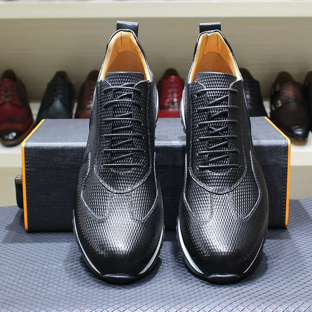 Mens Casual Shoes Genuine Leather Fashion Designer Oxford Handmade Comfortable Male Sneakers Outdoor Street Flat Shoes for Men