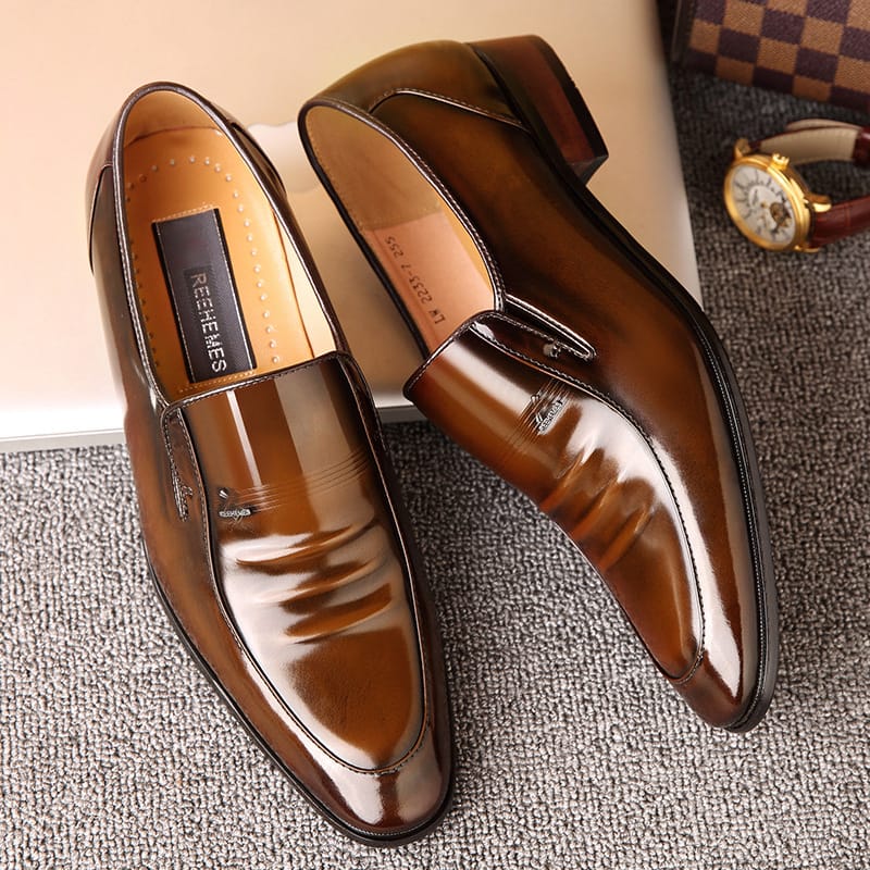 2022 men's business low-top office leather shoes wedding men's shoes