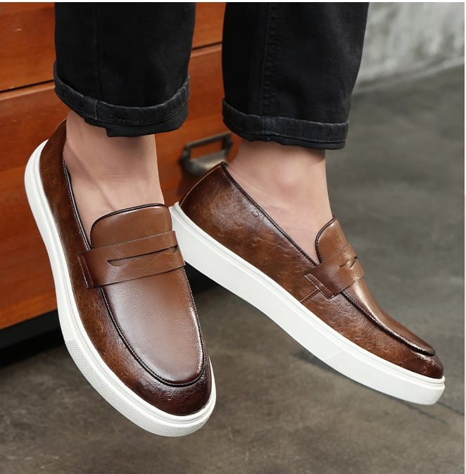 PDEP summer breathable British style Slip-on casual shoe men's shoes 2023 new business men driving loafers