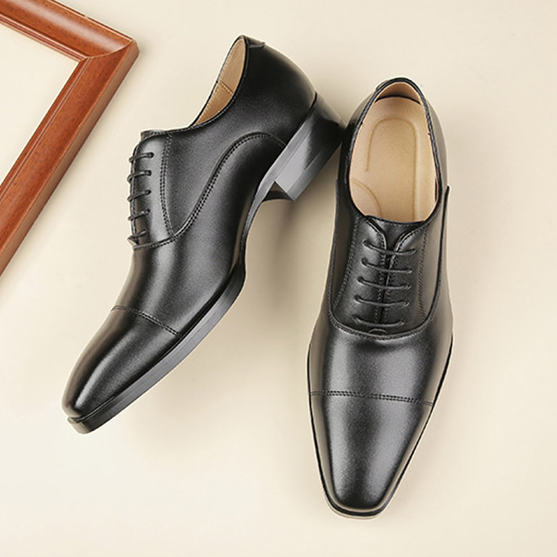 Genuine leather casual leather hand made shoes for men dress shoes & oxford office work shoes