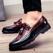Summer plus men's foot set pointed leather shoes, Block nightclub hairstylist trendy men's shoes