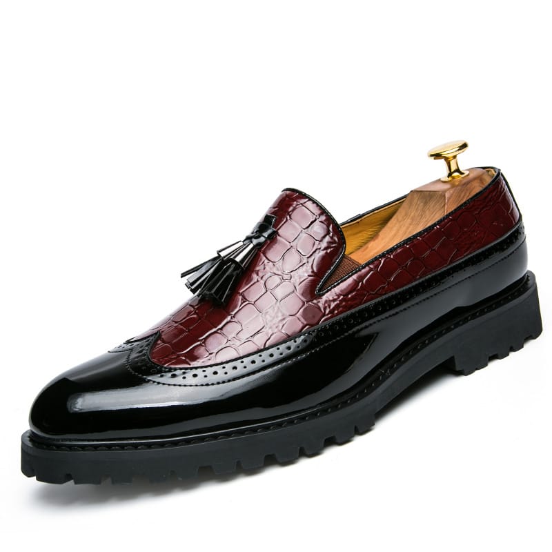 Summer plus men's foot set pointed leather shoes, Block nightclub hairstylist trendy men's shoes