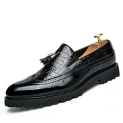 Summer plus men's foot set pointed leather shoes, Block nightclub hairstylist trendy men's shoes