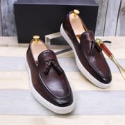 New Trendy Zapatillas Deportivas Leather Men Shoes Slow Walking Style White Low Heel Comfortable Shoes Handmade Casual Shoes