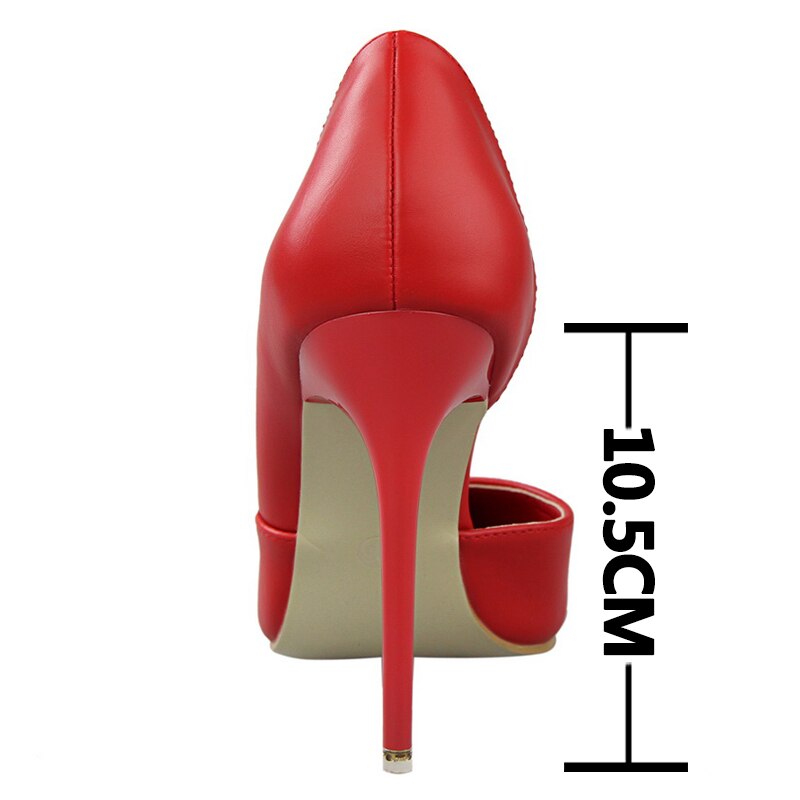 Fashion High Heels Red Yellow Black Heels Woman Pumps Stiletto Heels Office Shoes Pointed Toe Women Heels 10.5 Cm
