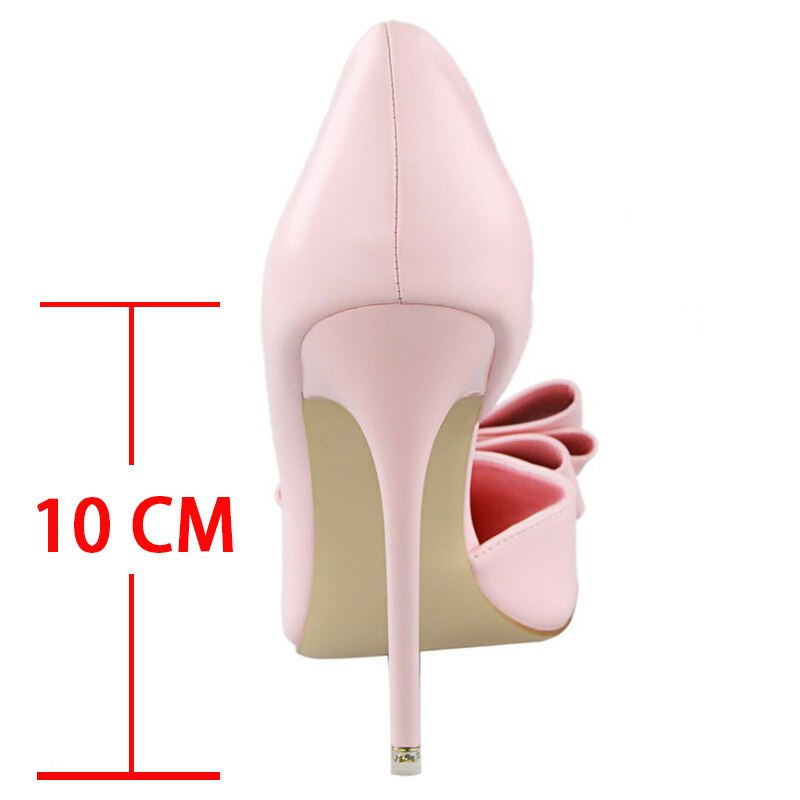 Fashion Women's Pumps Bowknot High Heels Classic Stiletto Designer BIGTREE Shoes Luxury Party Shoes Rome Pointed Toe Woman Pumps