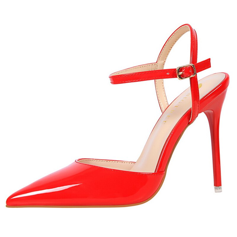 Sexy High Heels 11 Colour Woman Pumps Patent Leather Heeled Shoes Female Stiletto Heels 2023 New Women Sandals Red Party Shoes