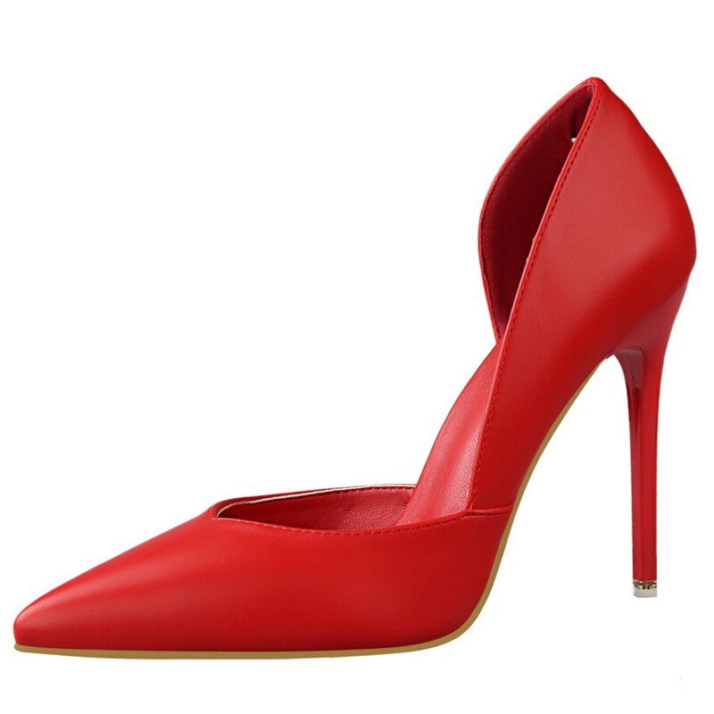 Fashion High Heels Red Yellow Black Heels 2021 Spring Woman Pumps Stiletto Heels Office Shoes Pointed Toe Women Heels 10.5 Cm