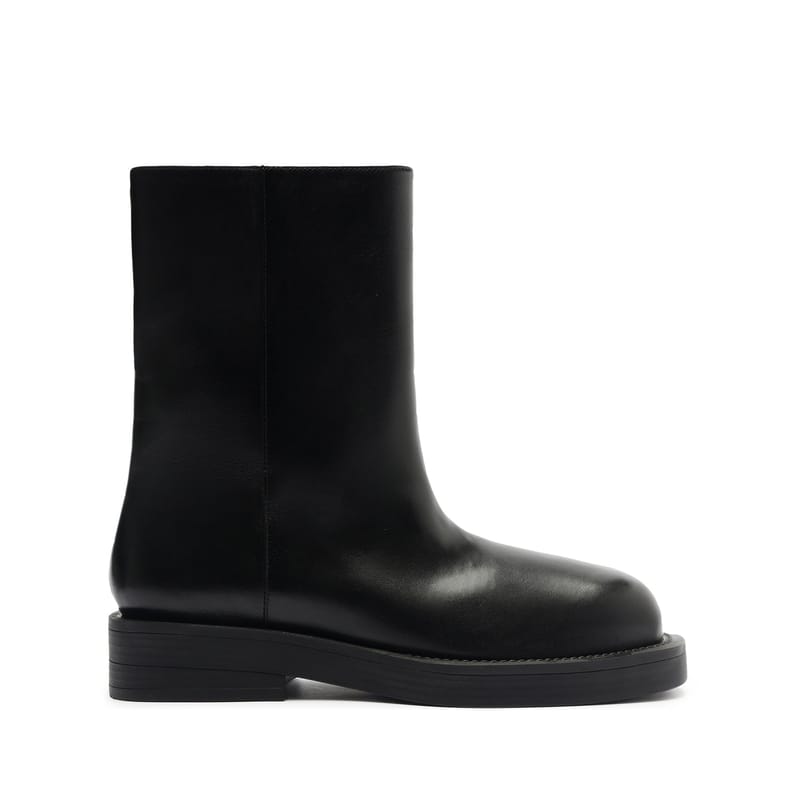 Double Pull-Tab Ankle Boots