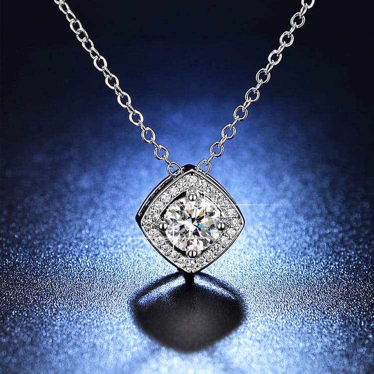 Q034 Moissanite necklace, collarbone chain