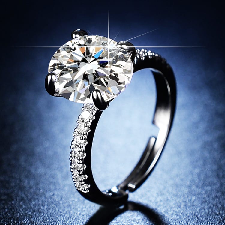 Y142 Imitation Mosan diamond eight heart eight arrow ring classic six claw wedding ring manufacturers supply