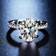 Y142 Imitation Mosan diamond eight heart eight arrow ring classic six claw wedding ring manufacturers supply
