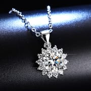 Sunflower Moissanite necklace, collarbone chain