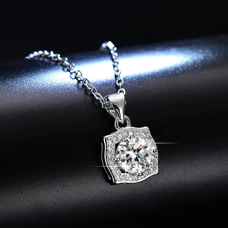 Q035 Moissanite necklace, collarbone chain
