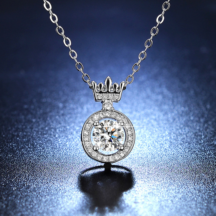 Crown Moissanite necklace, collarbone chain Crown Moissanite necklace, collarbone chain