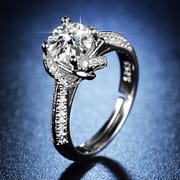 Y139 Imitation Mosan diamond eight heart eight arrow ring classic six claw wedding ring manufacturers supply