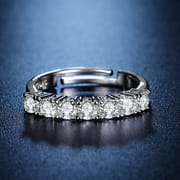 Seven stars and rings Imitation Mosan diamond eight heart eight arrow ring classic six claw wedding ring manufacturers supply
