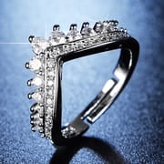 Crown ring Imitation Mosan diamond eight heart eight arrow ring classic six claw wedding ring manufacturers supply