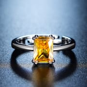 Topaz Imitation Mosan diamond eight heart eight arrow ring classic six claw wedding ring manufacturers supply