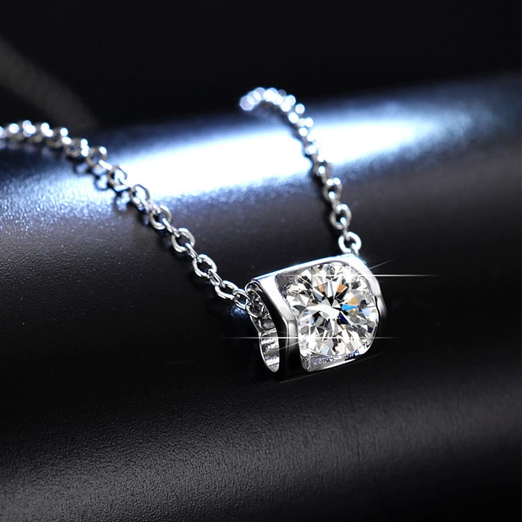 Q036 Moissanite necklace, collarbone chain